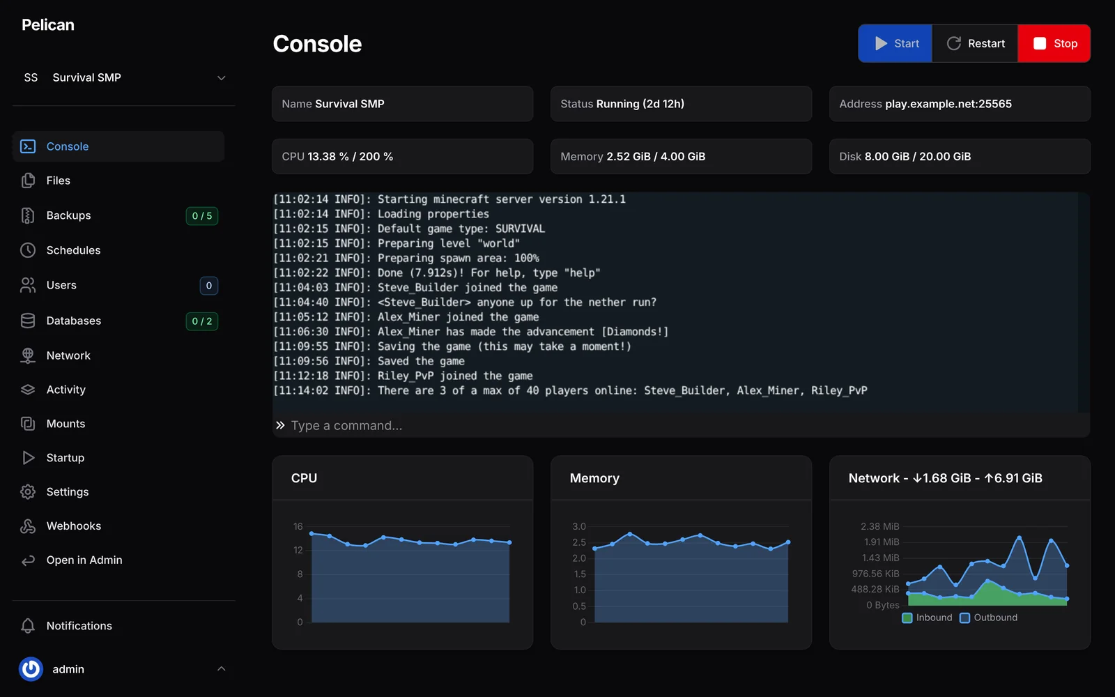 Pelican screenshot